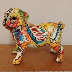 Colorful Pop Art Pug Figurine